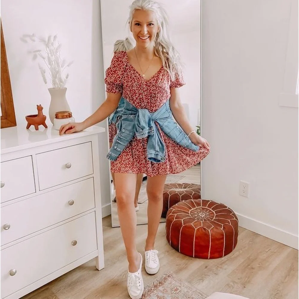 Pinkblush dainty flower floral print mini dress nwt - Picture 9 of 11